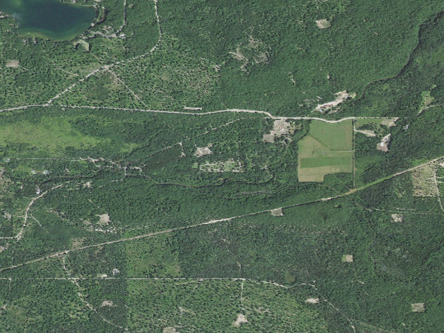 Aerial image of Scheck's Place Trail Camp