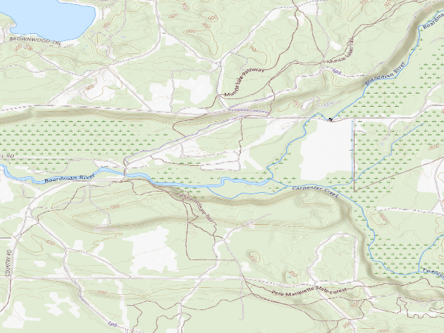 USGS topographic map of Scheck's Place Trail Camp