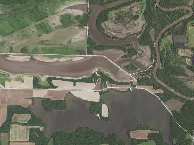 Aerial image of Schell-Osage Conservation Area