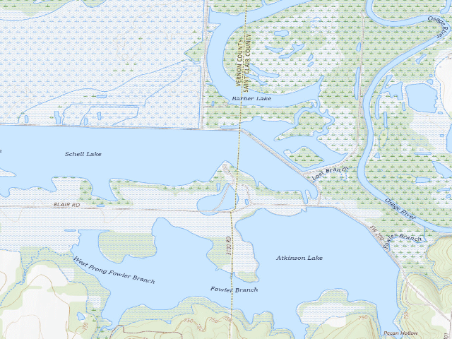 USGS topographic map of Schell-Osage Conservation Area