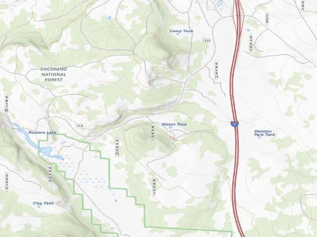 USGS topographic map of Schnebly Hill Road Dispersed
