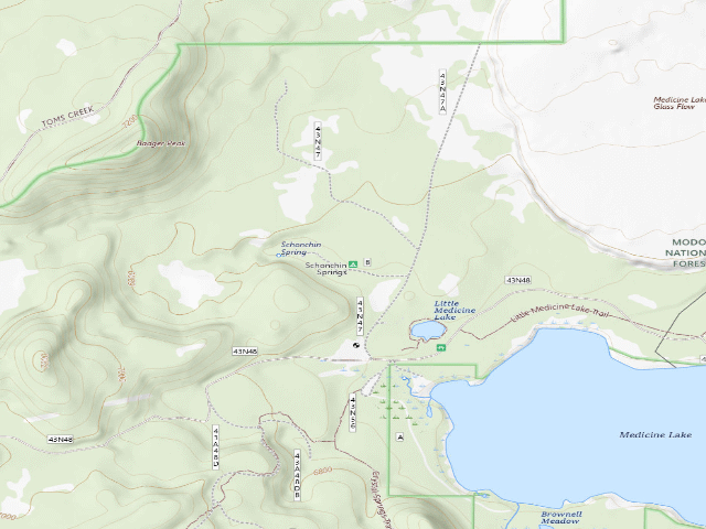 USGS topographic map of Schonchin Springs