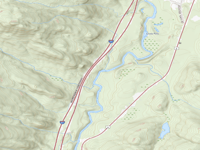 USGS topographic map of Schroon River Tentsite [DEC #5483] (Hammond Pond Wild Forest)
