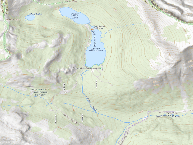 USGS topographic map of Schumaker Campground