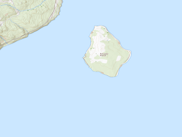 USGS topographic map of Schuyler #3 [DEC #12608] (Schuyler Island Primitive Area)