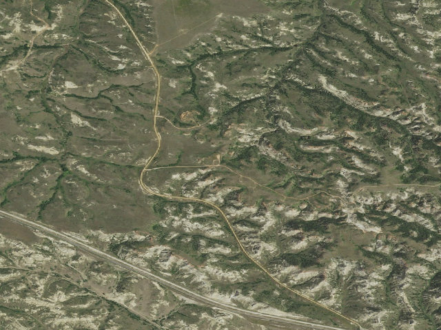 Aerial image of Scoria Pit Camping Area