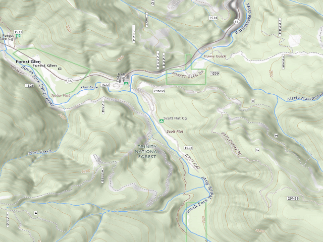 USGS topographic map of Scott Flat Cg
