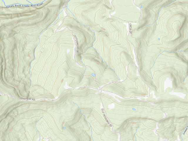 USGS topographic map of Scott Henderson Gulf Mountain Camping Area #2