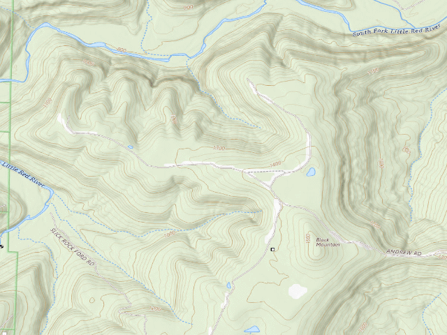 USGS topographic map of Scott Henderson Gulf Mountain Camping Area #3