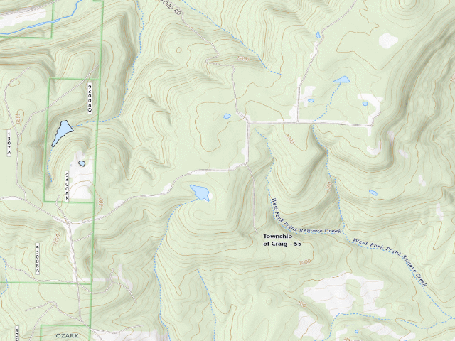 USGS topographic map of Scott Henderson Gulf Mountain Camping Area #6