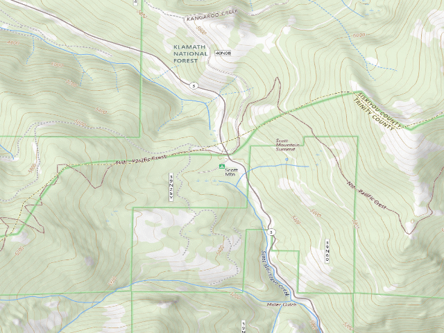 USGS topographic map of Scott Mountain