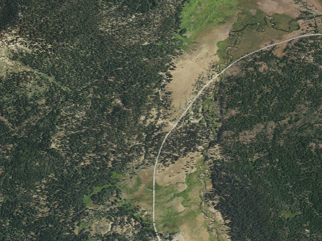 Aerial image of Scotts Lake Dispersed Camping