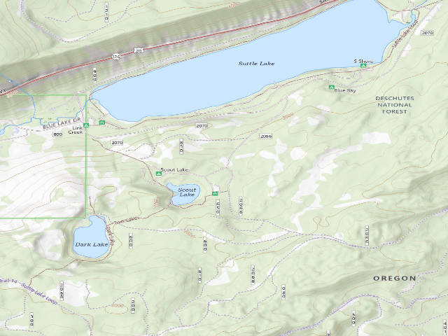 USGS topographic map of Scout Lake