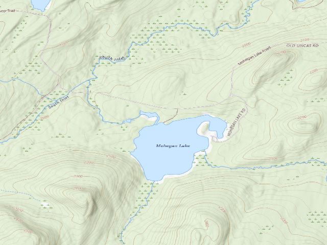 USGS topographic map of Scout Point Primitive Tent Site (Moose River Plains Wild Forest)