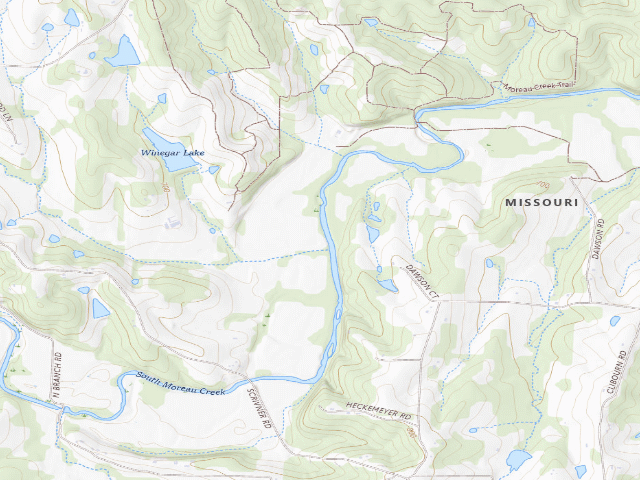 USGS topographic map of Scrivner Road Conservation Area