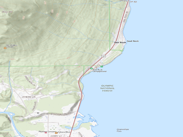 USGS topographic map of Seal Rock Campground