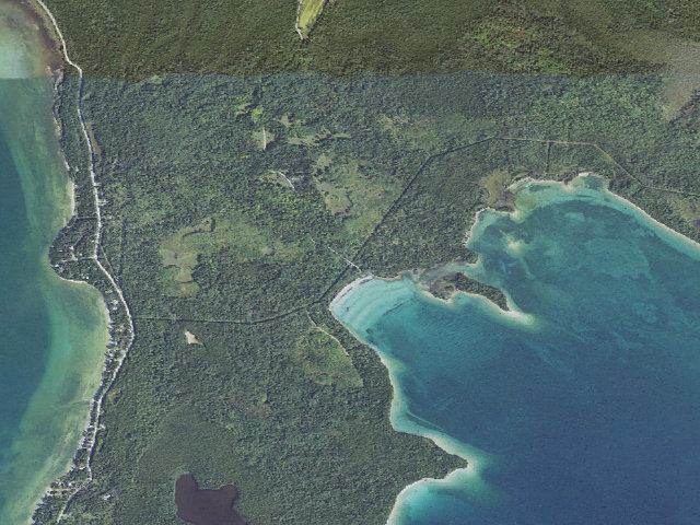 Aerial image of Search Bay Dispersed Camping Area