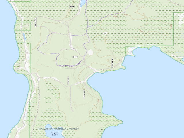 USGS topographic map of Search Bay Dispersed Camping Area