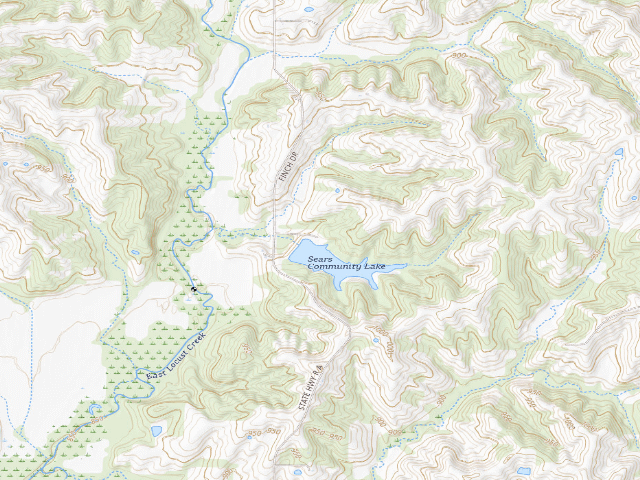 USGS topographic map of Sears Community Lake