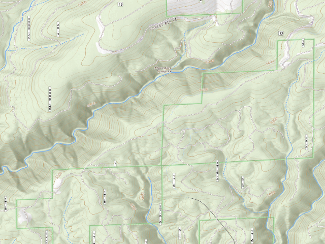 USGS topographic map of Secret Canyon / American Hill