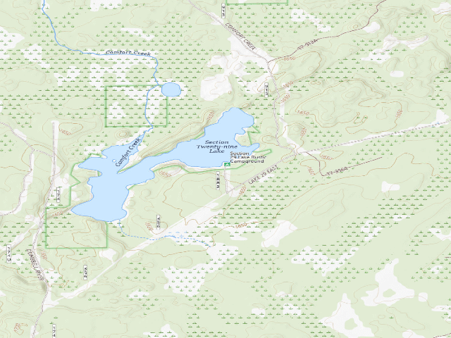 USGS topographic map of Section 29 Lake Campground