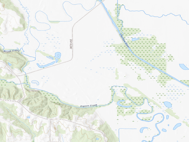 USGS topographic map of Sedan Bottoms WMA
