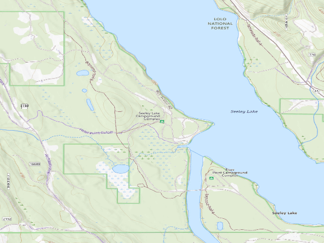 USGS topographic map of Seeley Lake Campground Complex