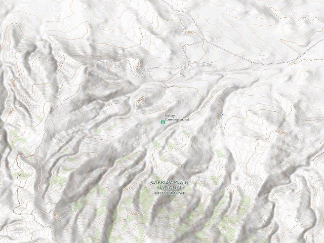 USGS topographic map of Selby Campground