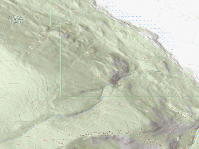 USGS topographic map of Selkirk Crest Wilderness Study Area