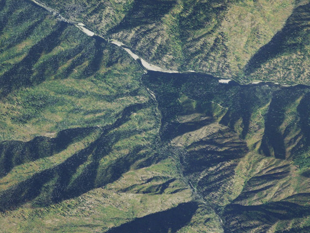 Aerial image of Selway Falls Campground