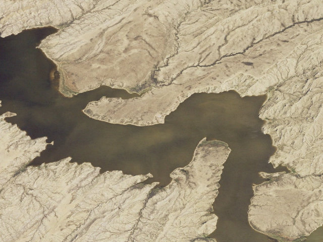 Aerial image of Seminoe Reservoir-Bow Arm PAA Campground