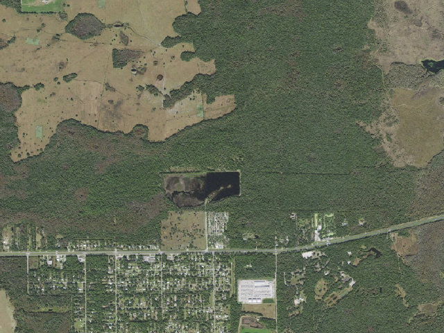 Aerial image of Seminole Ranch Conservation Area primitive campsite