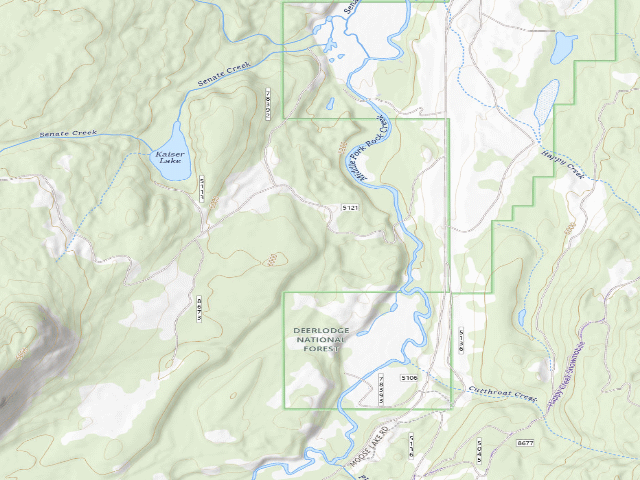 USGS topographic map of Senate Creek-003B