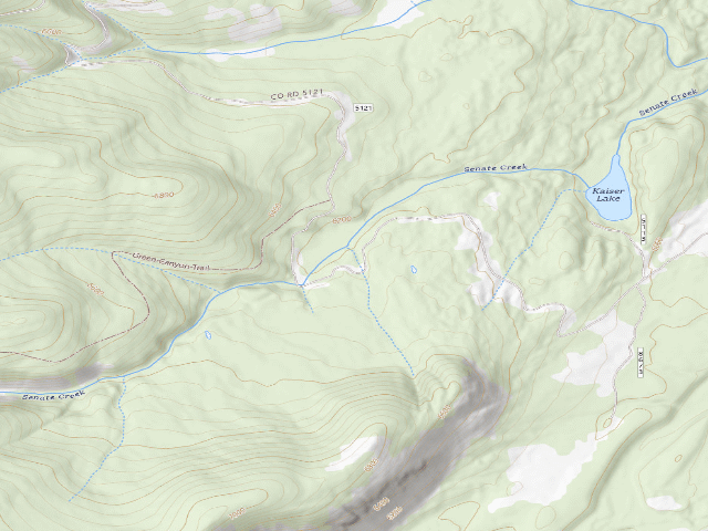 USGS topographic map of Senate Creek Rd-001