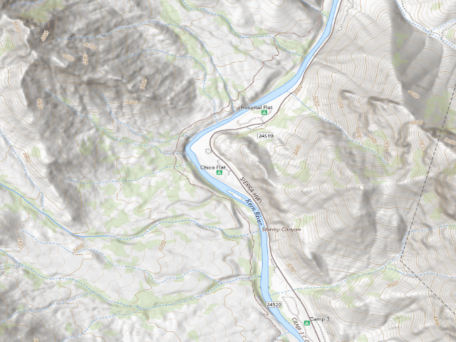 USGS topographic map of Sequoia National Forest