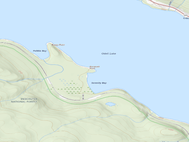 USGS topographic map of Serenity Bay