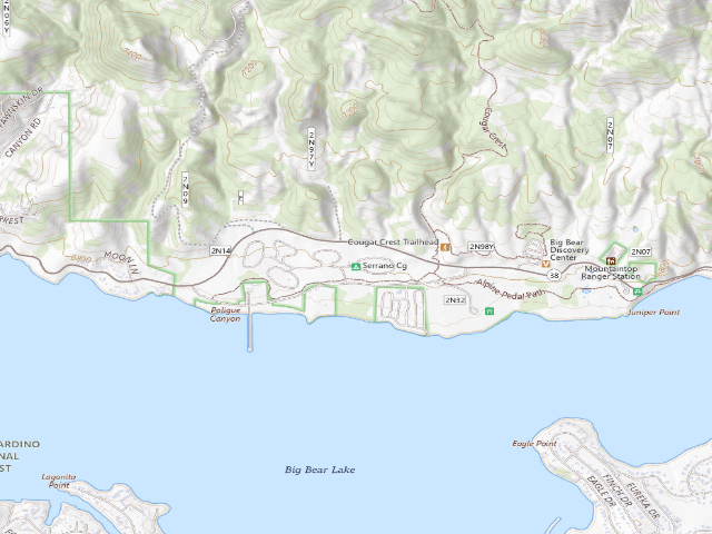 USGS topographic map of Serrano Cg