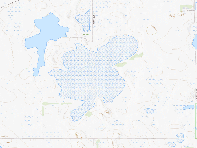 USGS topographic map of Seth Gordon Marsh WMA (LaMoure County)