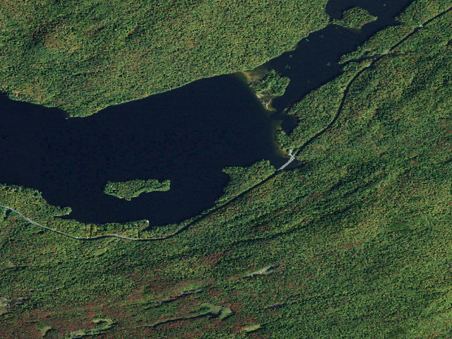 Aerial image of Sevemth Lake Campsite 2 (Moose River Plains Wild Forest)
