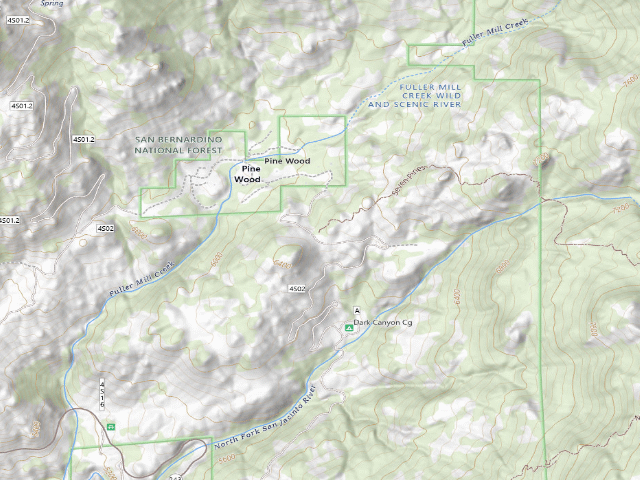 USGS topographic map of Seven Pines Yellow Post Sites