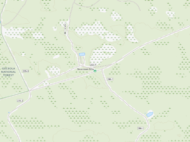 USGS topographic map of Seventeen Mile