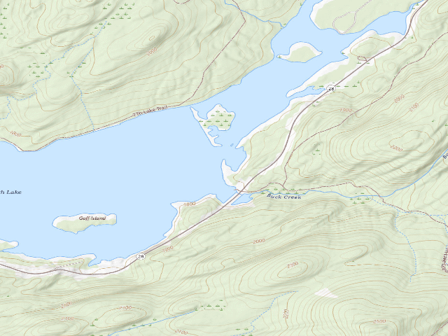 USGS topographic map of Seventh Lake Campsite 1 (Moose River Plains Wild Forest)