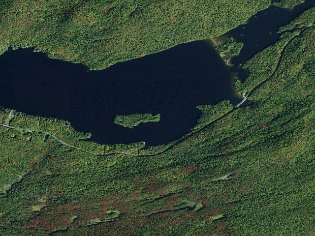 Aerial image of Seventh Lake Campsite 3 (Moose River Plains Wild Forest)
