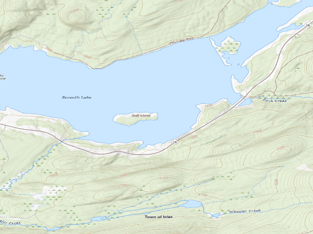 USGS topographic map of Seventh Lake Campsite 3 (Moose River Plains Wild Forest)