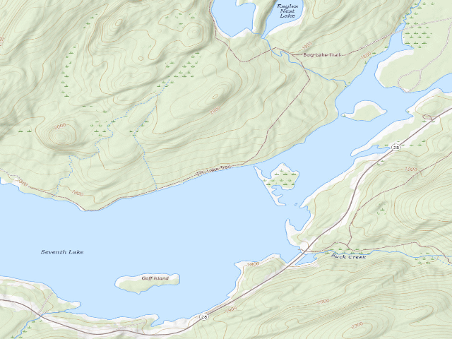 USGS topographic map of Seventh Lake Campsite 5 (Moose River Plains Wild Forest)