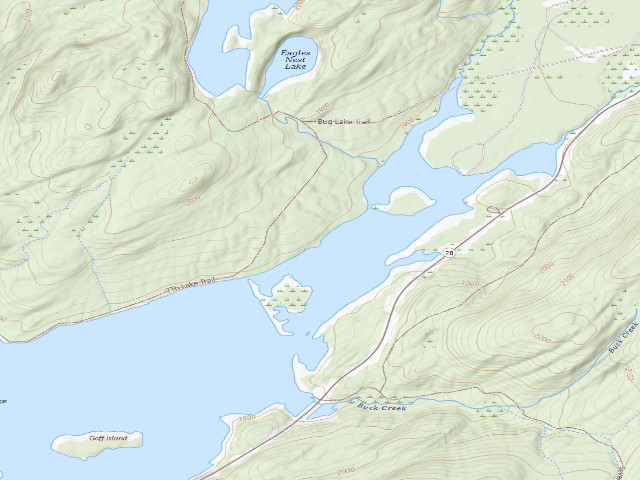 USGS topographic map of Seventh Lake Campsite 6 (Moose River Plains Wild Forest)