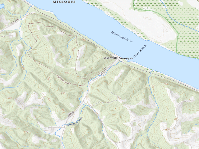USGS topographic map of Seventy-Six Conservation Area