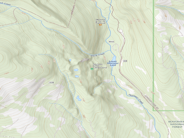 USGS topographic map of Seymour Creek Campground