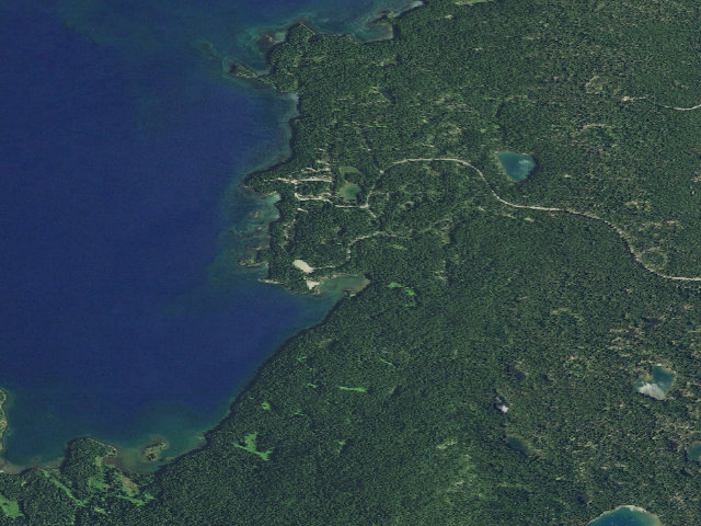 Aerial image of Shadow Bay Campground