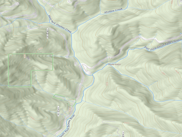USGS topographic map of Shadow Creek